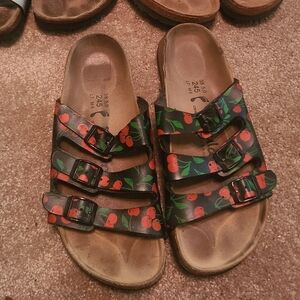 Sz 38 Cherry Print Birkenstocks